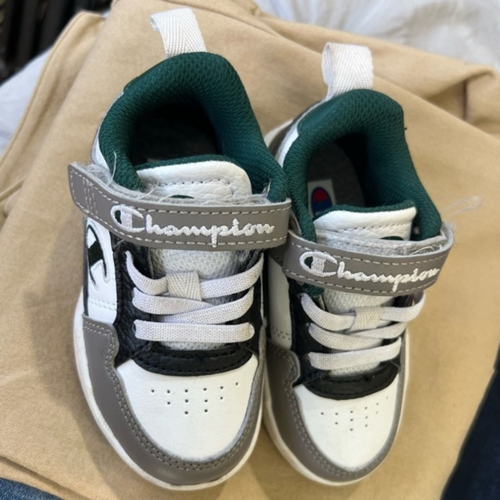 Champion Kids Sneakers - White, Gray, Green